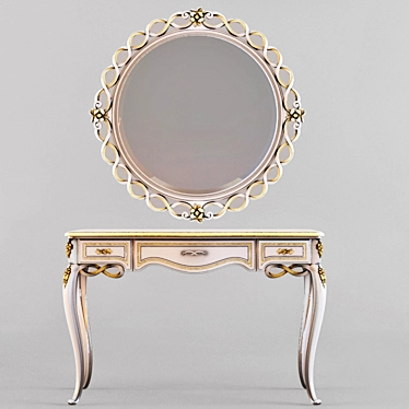 Forever Vanity Set: Desk & Mirror 3D model image 1 