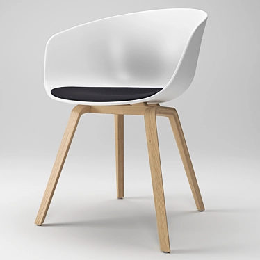 Sleek Scandinavian Style: About A Chair 22 3D model image 1 