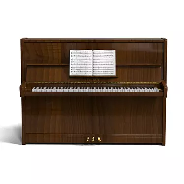 Elegant Petrof Grand Piano - Perfect for Classic Interiors 3D model image 1 