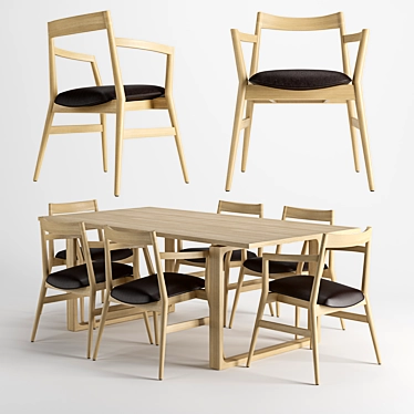 Elegant and Functional Dobra Chair 3D model image 1 