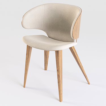 Elegant Harper Chair: Timeless Comfort. 3D model image 1 