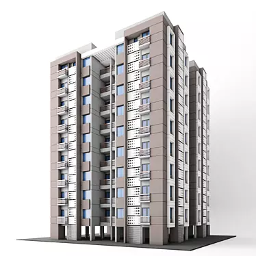 Luxury Indian Highrise Apartment 3D model image 1 