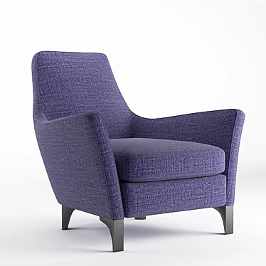 Minotti Loungue Armchair - Stylish and Comfortable 3D model image 1 