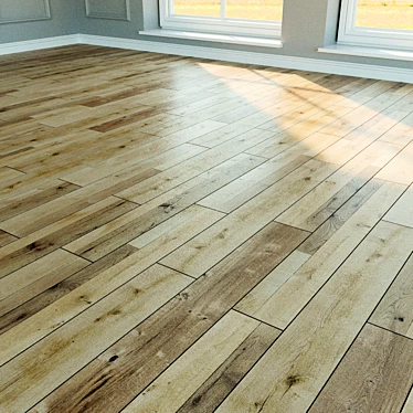 Farco Oak Laminate: Natural Wood Flooring with Textured Planks 3D model image 1 