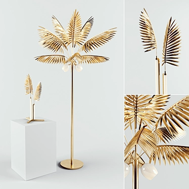 Title: Elegant Palmira & Alexandriya Lamps 3D model image 1 