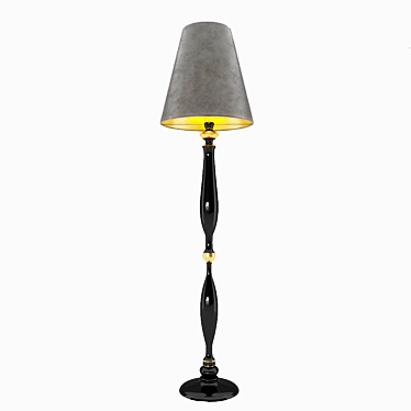 Elegant Torchere Floor Lamp 3D model image 1 