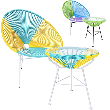  Vibrant Acapulco Color Chair 3D model image 1 