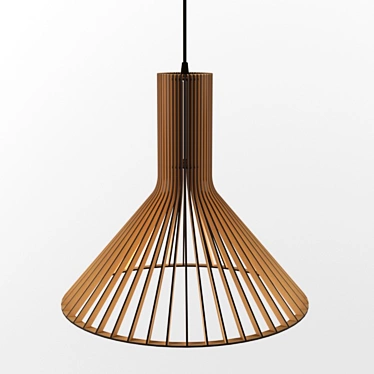 Suzanne | Light Mechanics OM | Stylish Wood and Ceramic Pendant Light 3D model image 1 