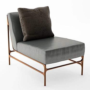 Elegant Crane Slipper Chair 3D model image 1 