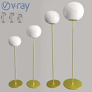 Flos Glo-Ball Floor Lamp - Modern Lighting Solution 3D model image 1 