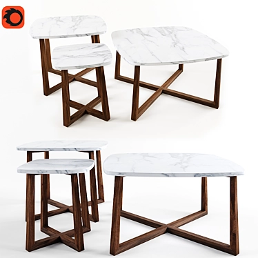 Versatile GIPSY Flexform Table 3D model image 1 