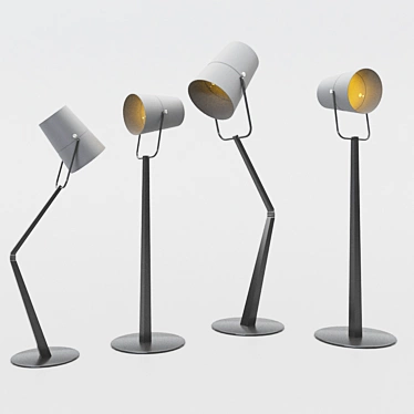 Loft Style Luminaire: Versatile Table Lamp, Wall Sconce, or Torchere 3D model image 1 