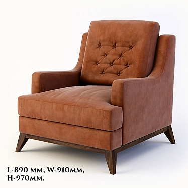 Luxury Armchair: Costa Bella Fabio 3D model image 1 