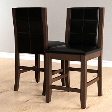 Elegant Upholstered Dining Chair 3D model image 1 