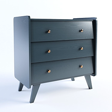 Modern 6-Drawer Chest of Drawers 3D model image 1 