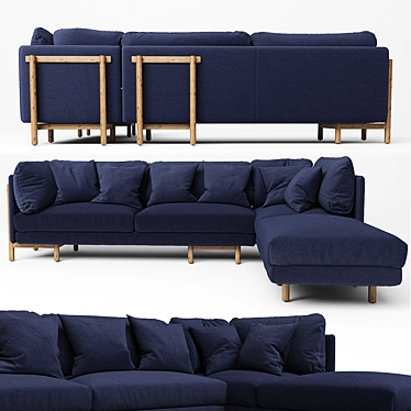 Elegant and Modern Frame Sofa 3D model image 1 