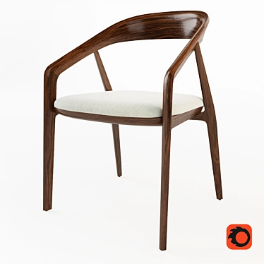 Elegant and Versatile Bernhardt Capri Chair 3D model image 1 