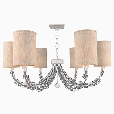 Antique Silver Stellare Chandelier 3D model image 1 