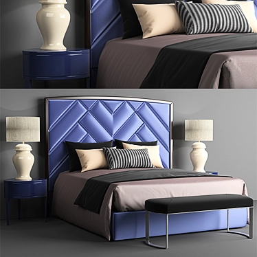 Heritage Bed: Classic Elegance 3D model image 1 