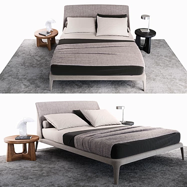 Stunning Poliform Kelly Bed 3D model image 1 