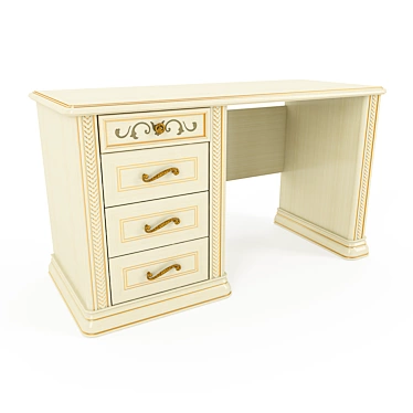 Premium Ivory Desk - Elegant and Functional 3D model image 1 