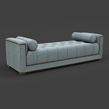 Elegant Mestre Mahogany Couch 3D model image 1 