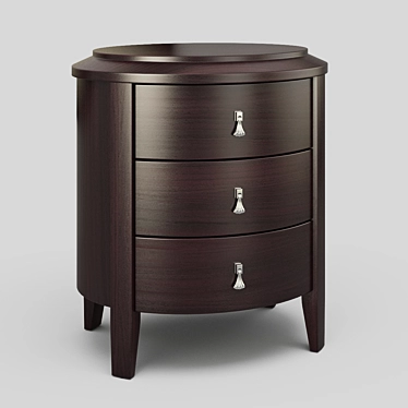 Elegant Cherry Wood Bedside Cabinet by Fratelli Barri 3D model image 1 