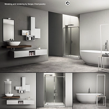 Arcom e.Ly Bathroom Furniture Set 3D model image 1 