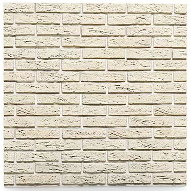 White Brick Wall: Authentic and Versatile Home Decor 3D model image 1 