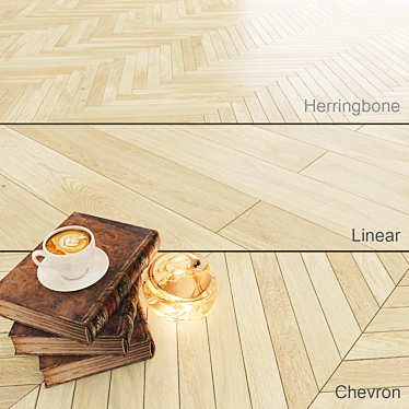 Grand Oak Cheesecake: Textured Wood Flooring 3D model image 1 