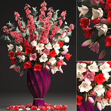 Spring Tulip Bouquet 3D model image 1 