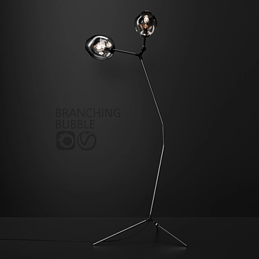 Elegant Tree Branch Floor Lamp 3D model image 1 