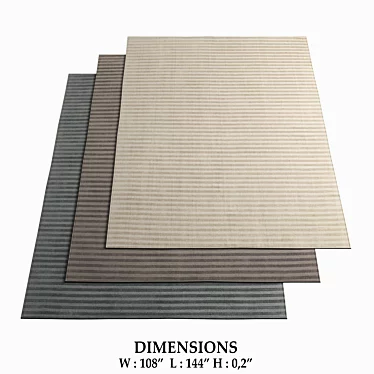 Restoration Hard Rug 126: Sleek & Stylish 3D model image 1 