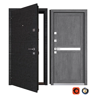 Next Entrance Metal Door | Doors of Belarus 3D model image 1 