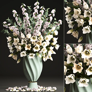 Spring Blooms Bouquet 3D model image 1 