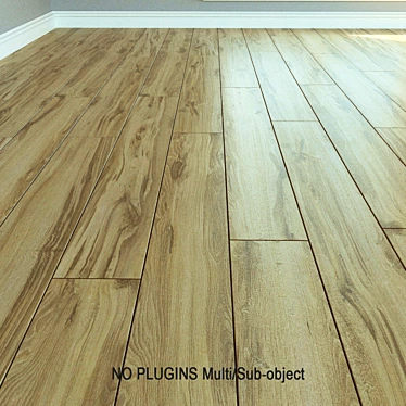 Elegant Oak Laminate Flooring 3D model image 1 