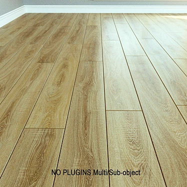 Elegant Oak Laminate Flooring 3D model image 1 