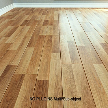 Natural Wood Laminate Flooring 3D model image 1 