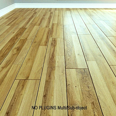 Natural Oak Laminate Flooring 3D model image 1 