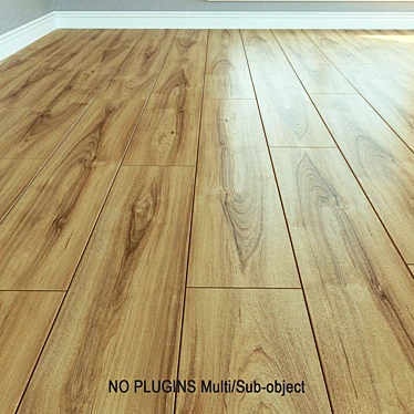 Natural Wood Laminate Flooring 3D model image 1 