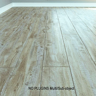 Natural Wood Laminate Flooring 3D model image 1 