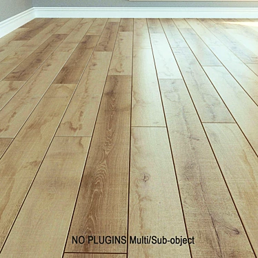 Authentic Oak Laminate Flooring 3D model image 1 