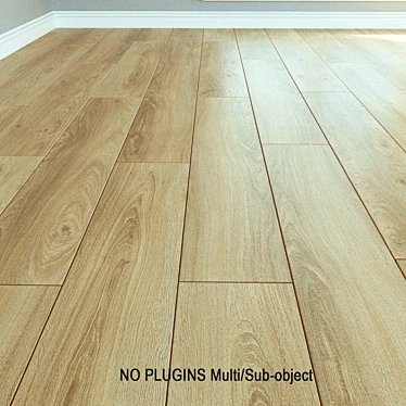 Natural Oak Laminate Flooring 3D model image 1 