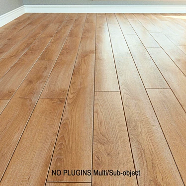 Natural Wood Laminate Flooring 3D model image 1 