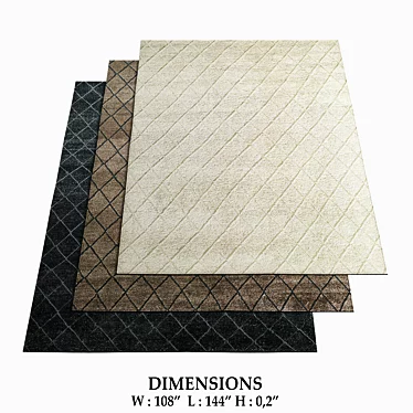 Restoration Hardware Diamond Rugs 3D model image 1 