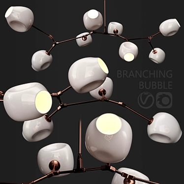 Elegant Bubble Branch Lamp 3D model image 1 