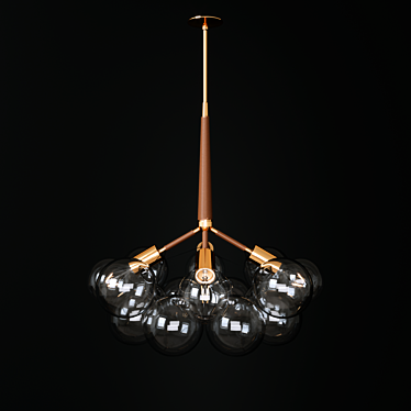 Ethereal Glass Globe Cluster Chandelier 3D model image 1 