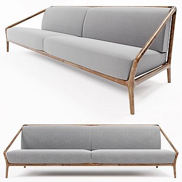 elegant luxury Rive Droite sofa 3D model image 1 