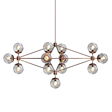 Diamond Smoke Bronze Chandelier 3D model image 1 