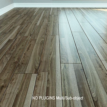 Natural Wood Laminate Flooring 3D model image 1 